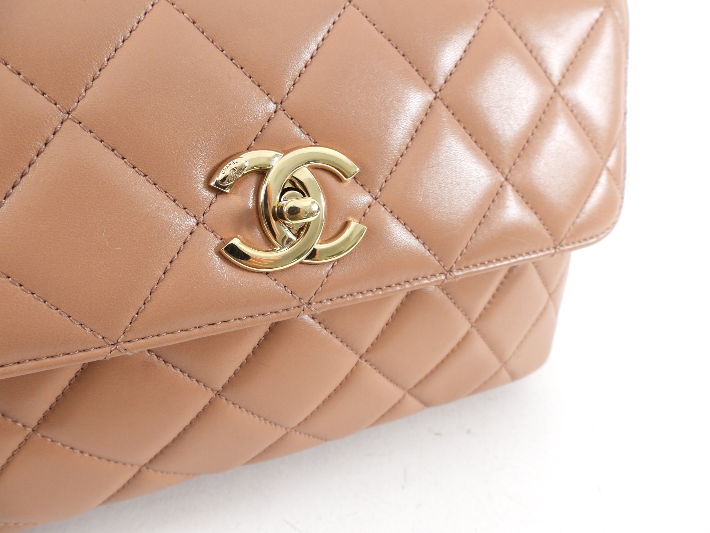 Chanel Beige Quilted Trendy CC Flap Bag