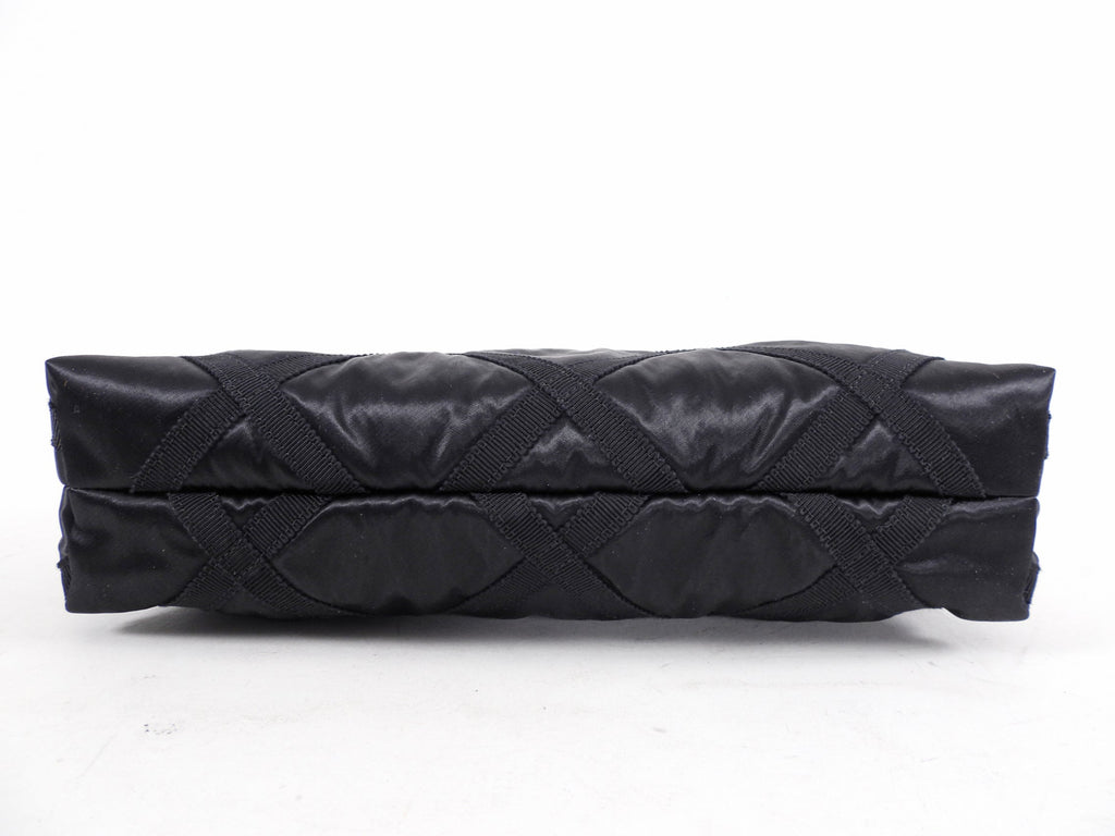 Chanel 21A Medium Satin Trousse Clutch / Convertible Tote Bag