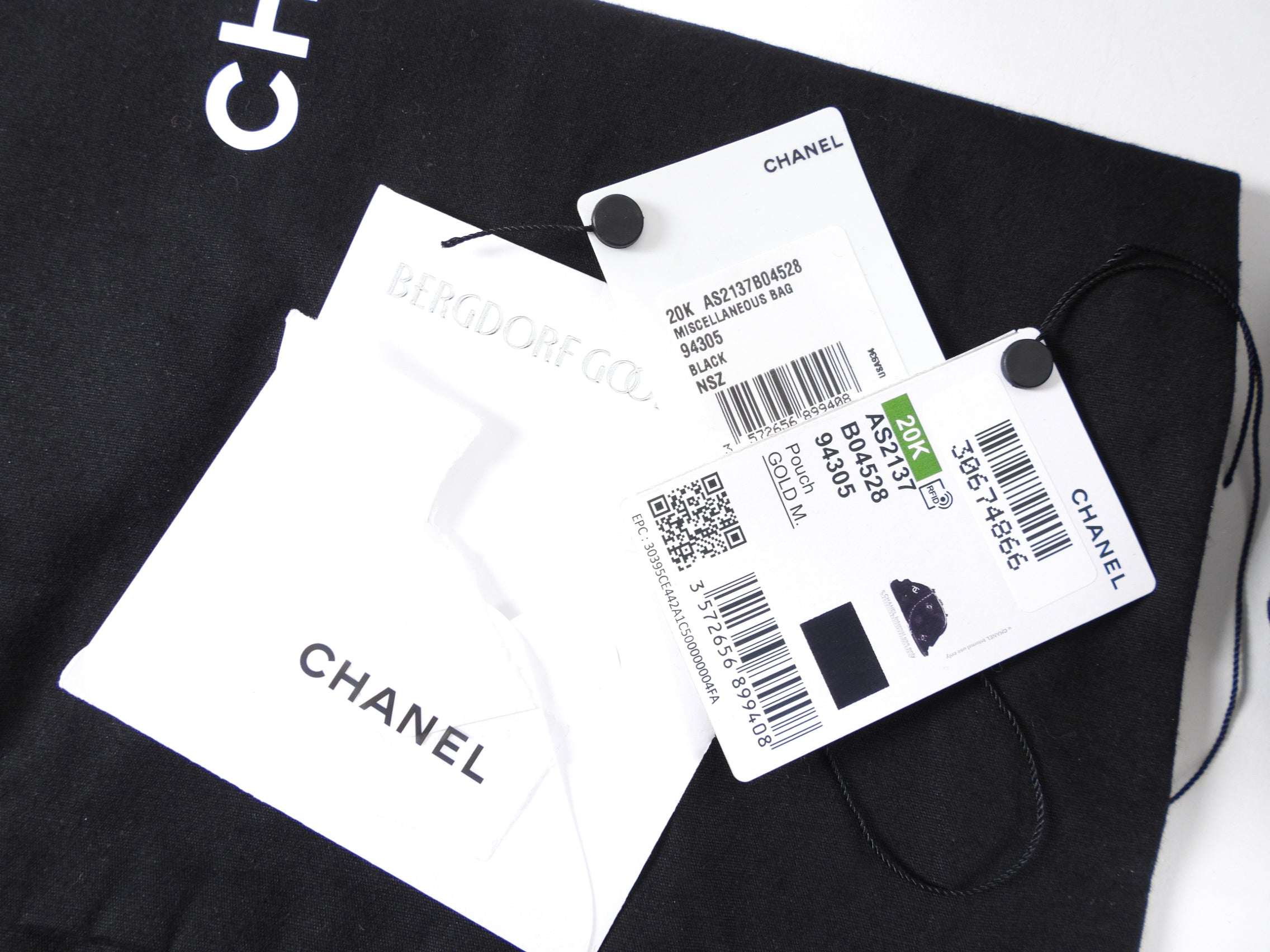 Chanel Black Velvet CC Shoulder Bag / Pouch