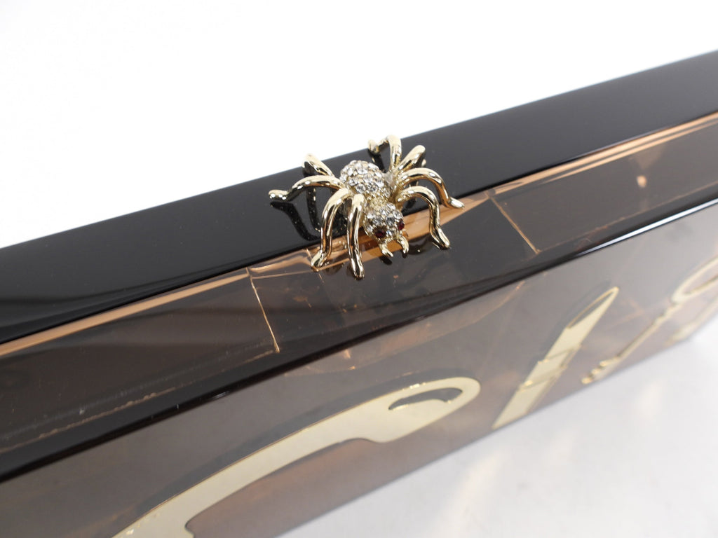 Charlotte Olympia Acrylic Resin Evening Clutch Box Bag