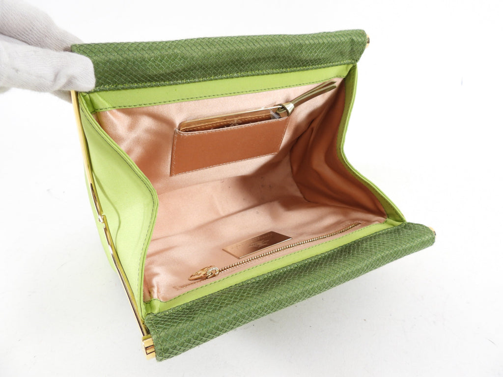 Charlotte Olympia Green Novelty Clutch - Head Over Heels