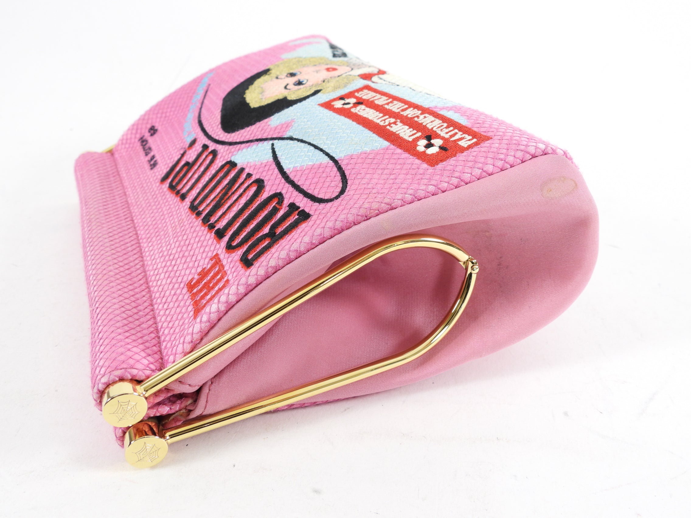Charlotte Olympia Pink Novelty Clutch - Round Up Maggie