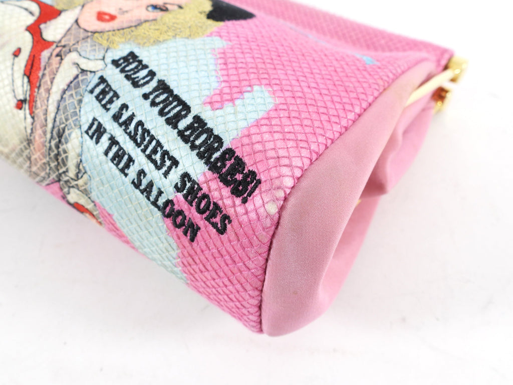 Charlotte Olympia Pink Novelty Clutch - Round Up Maggie