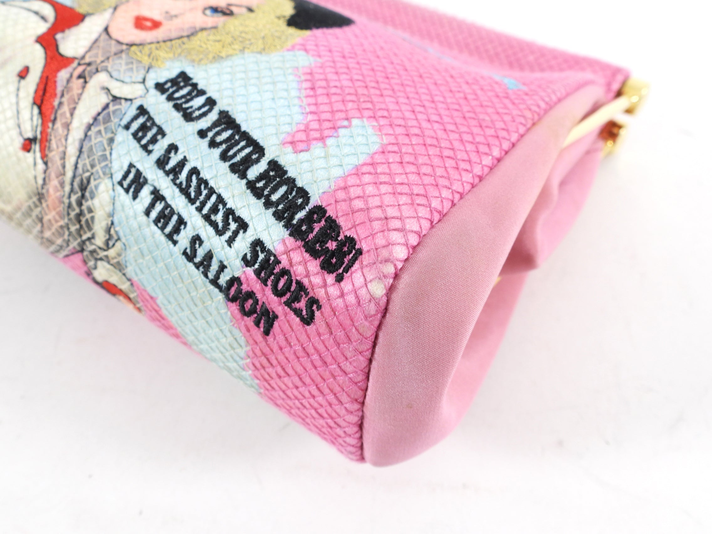 Charlotte Olympia Pink Novelty Clutch - Round Up Maggie