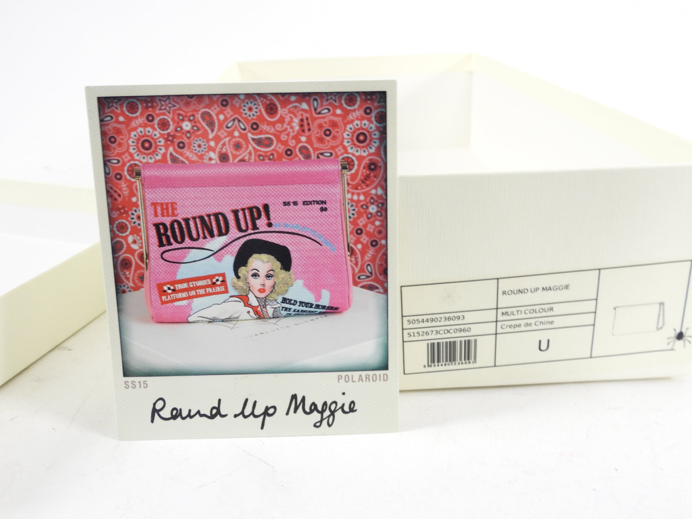 Charlotte Olympia Pink Novelty Clutch - Round Up Maggie