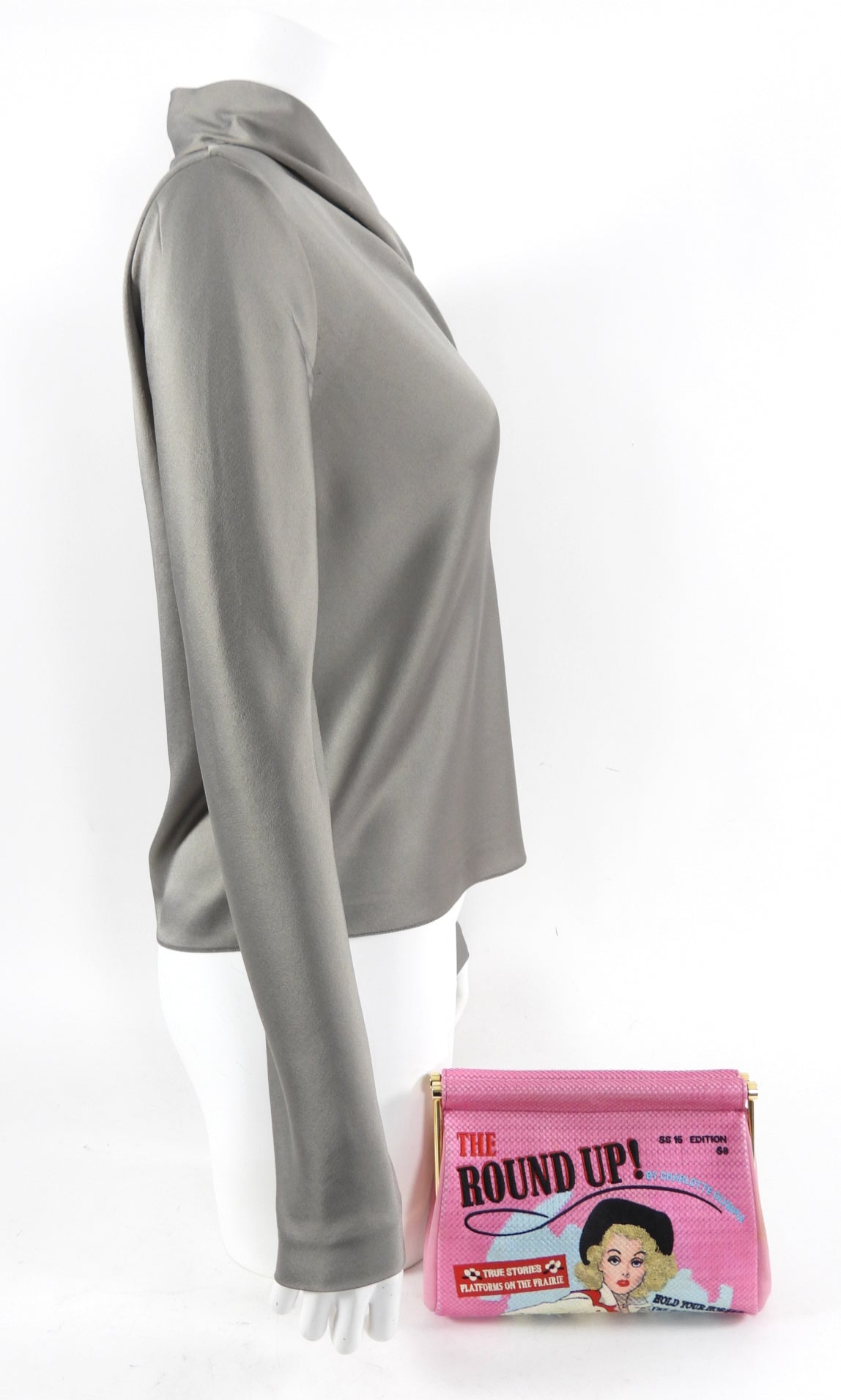 Charlotte Olympia Pink Novelty Clutch - Round Up Maggie