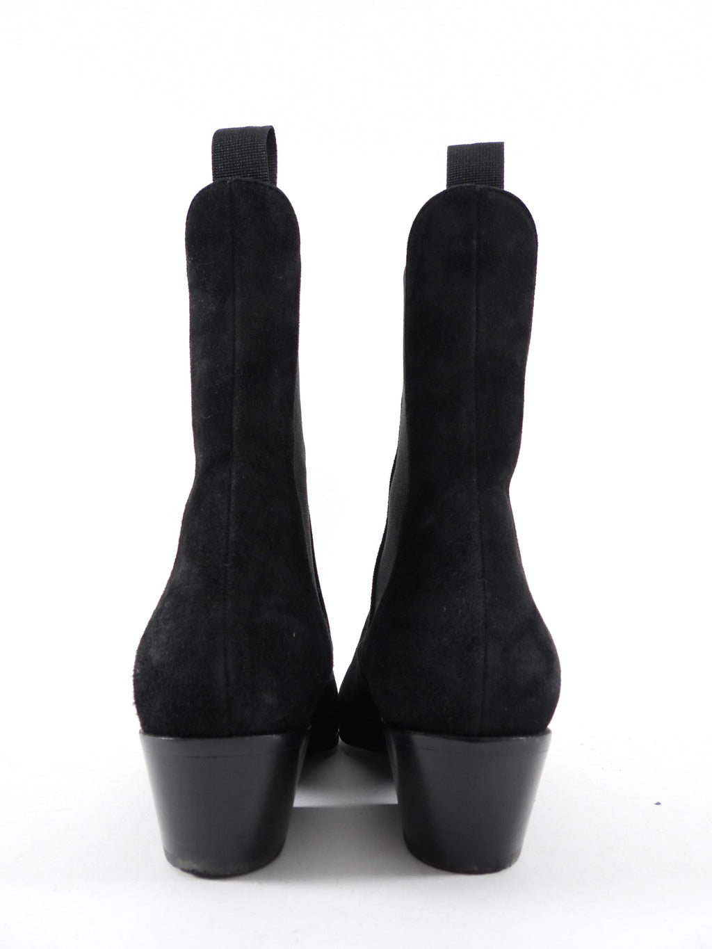 Khaite Black Suede Saratoga Ankle Boot - 37
