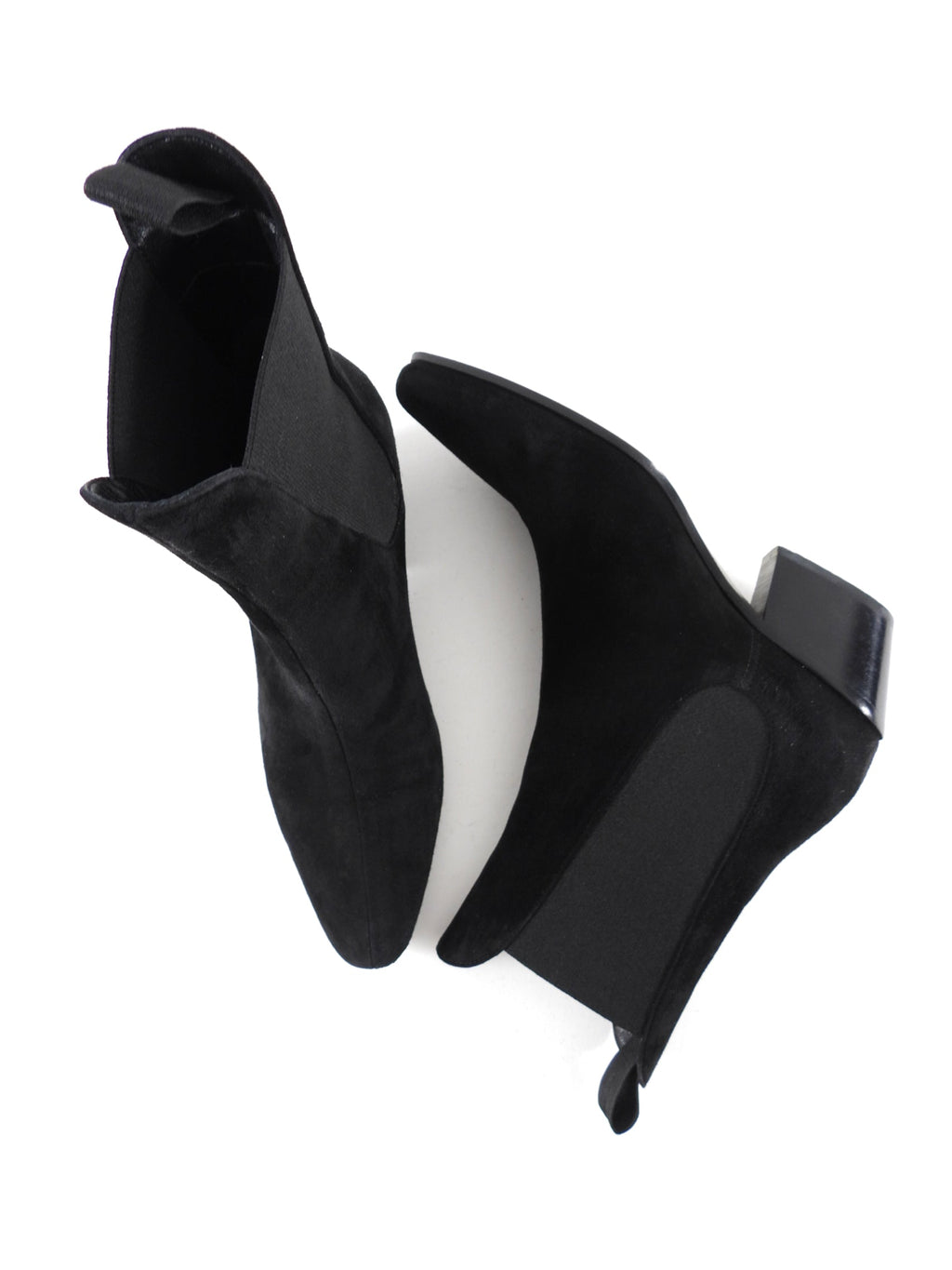 Khaite Black Suede Saratoga Ankle Boot - 37