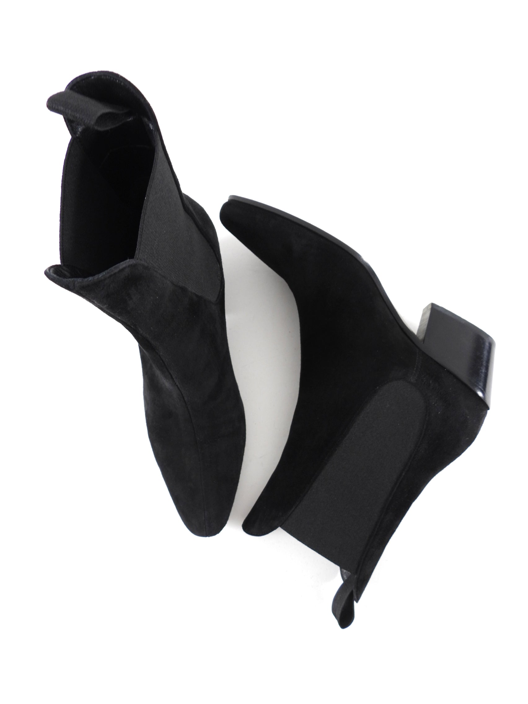 Khaite Black Suede Saratoga Ankle Boot - 37