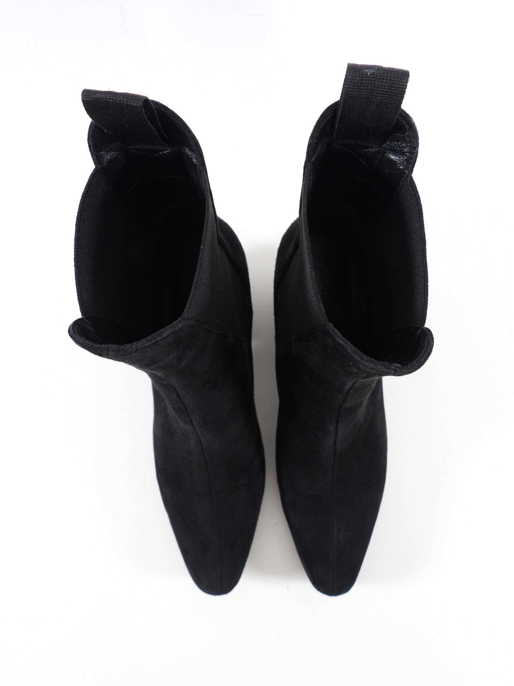 Khaite Black Suede Saratoga Ankle Boot - 37