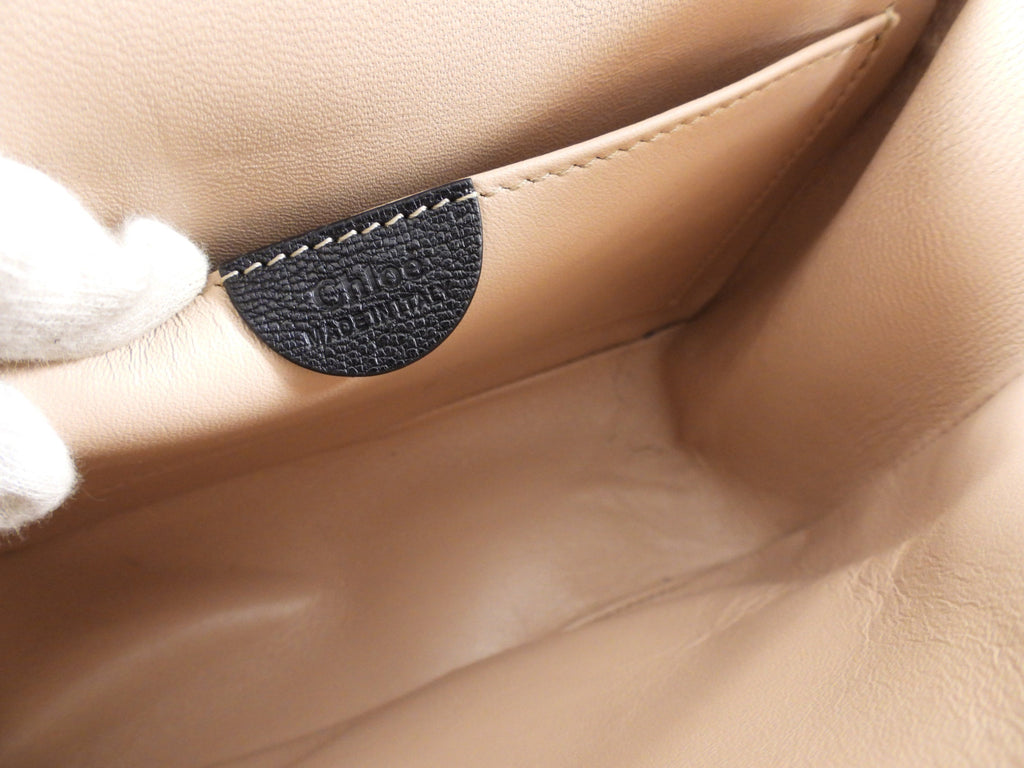Chloe Black Grained Leather Elsie Chain Bag