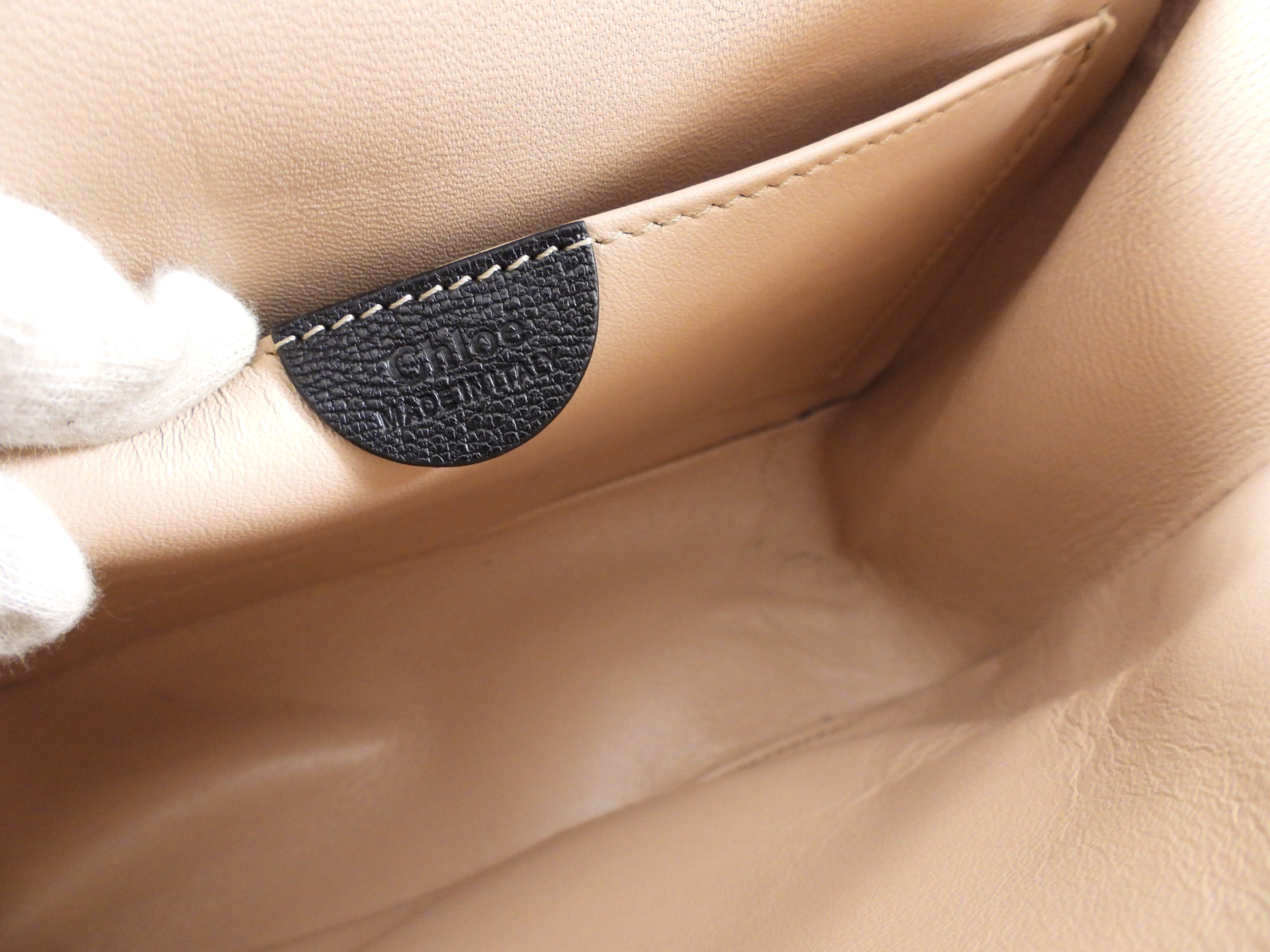 Chloe Black Grained Leather Elsie Chain Bag