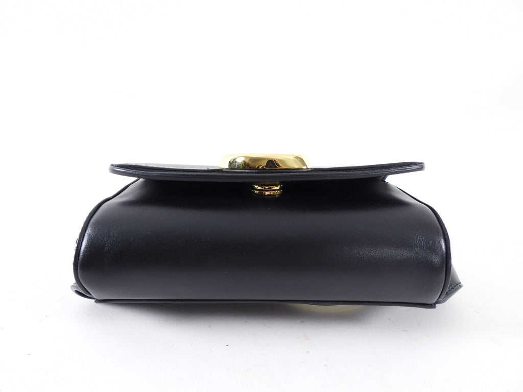 Chloe Black Leather Mini C Belt Bag