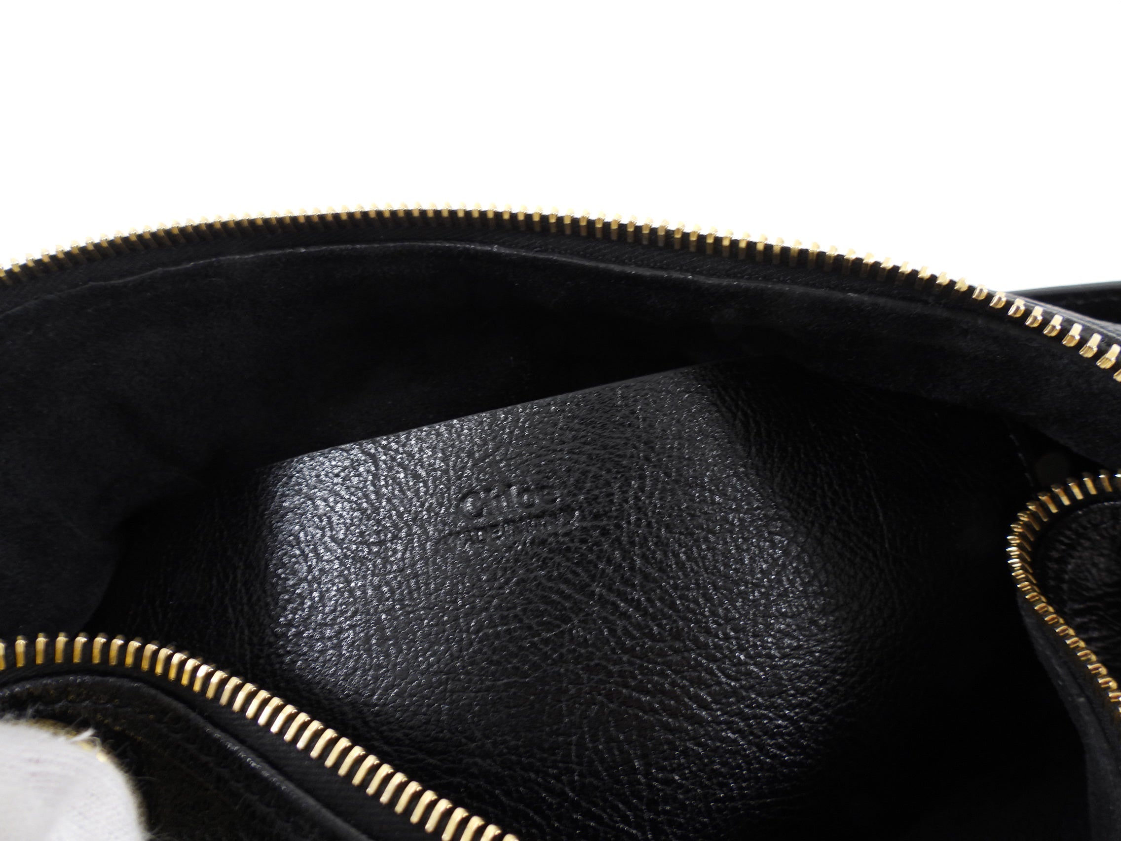 Chloe Black Glossed Leather Small Bracelet Hobo Bag