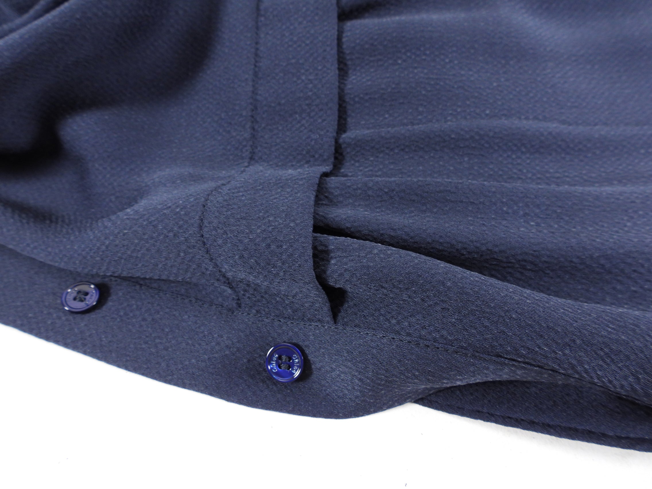 Chloe Navy Long Sleeve Empire Waist Dress - S