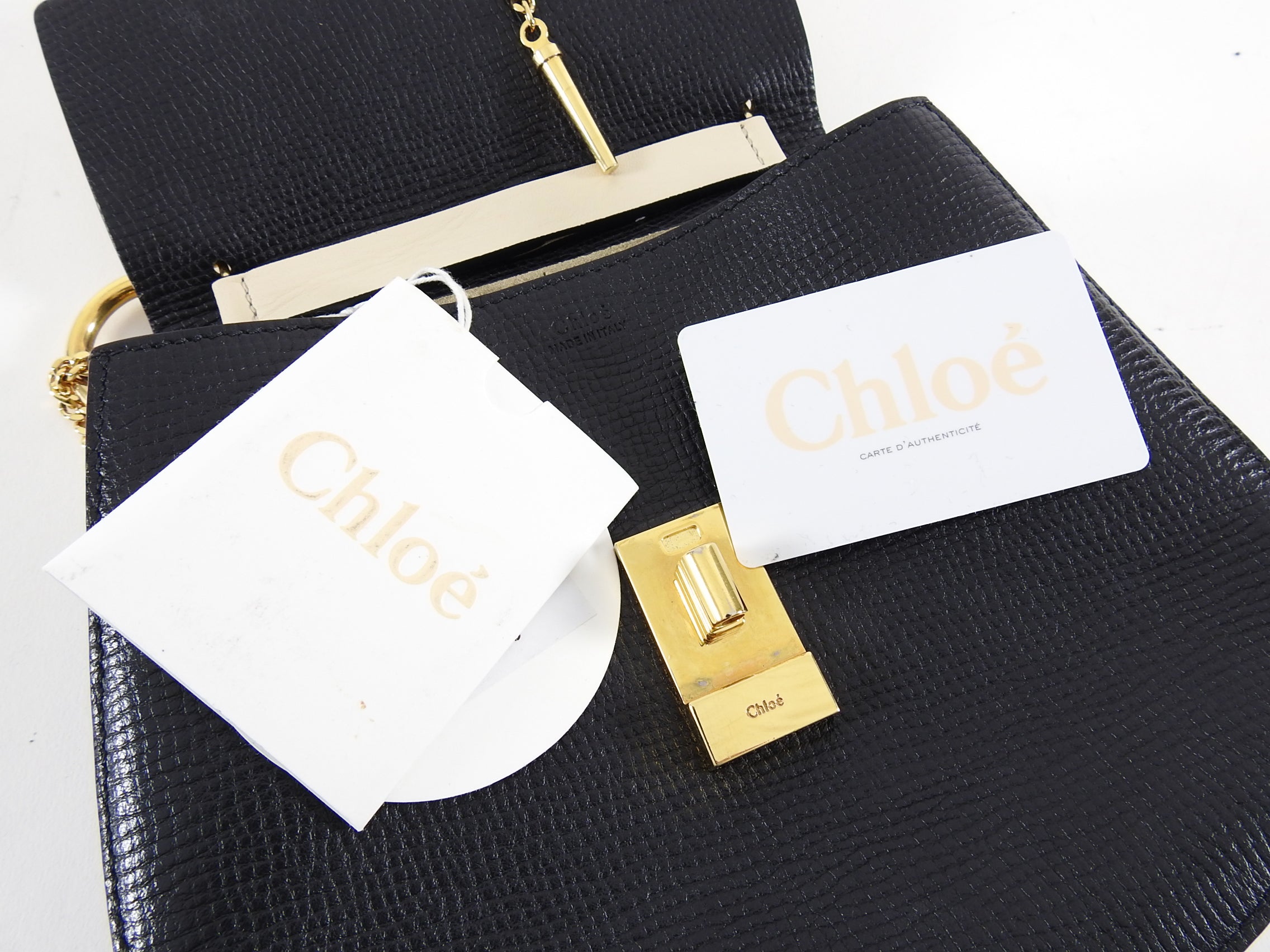Chloe Drew Small Bicolor Chain Strap Shoulder Bag