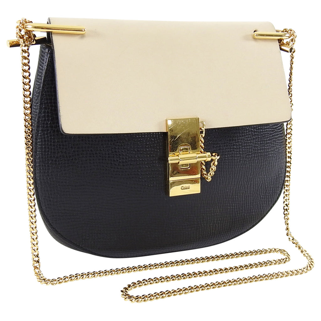 Chloe Drew Small Bicolor Chain Strap Shoulder Bag