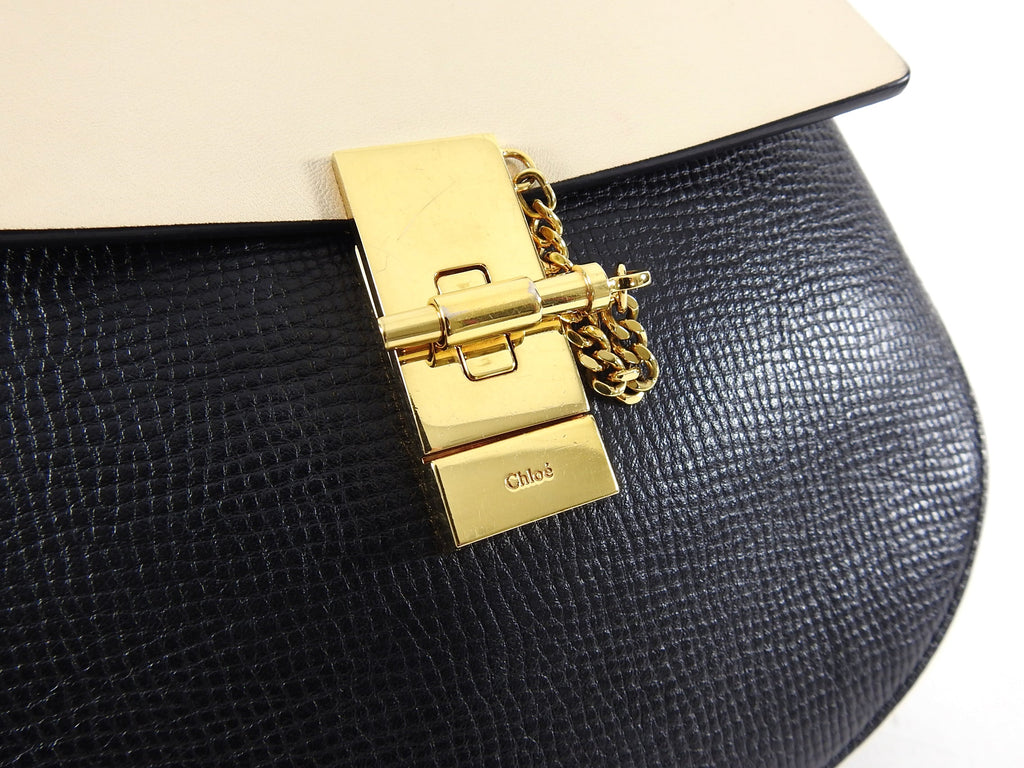 Chloe Drew Small Bicolor Chain Strap Shoulder Bag