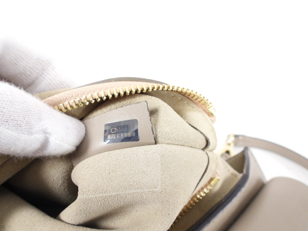 Chloe Faye Medium Shoulder Bag in Light Taupe