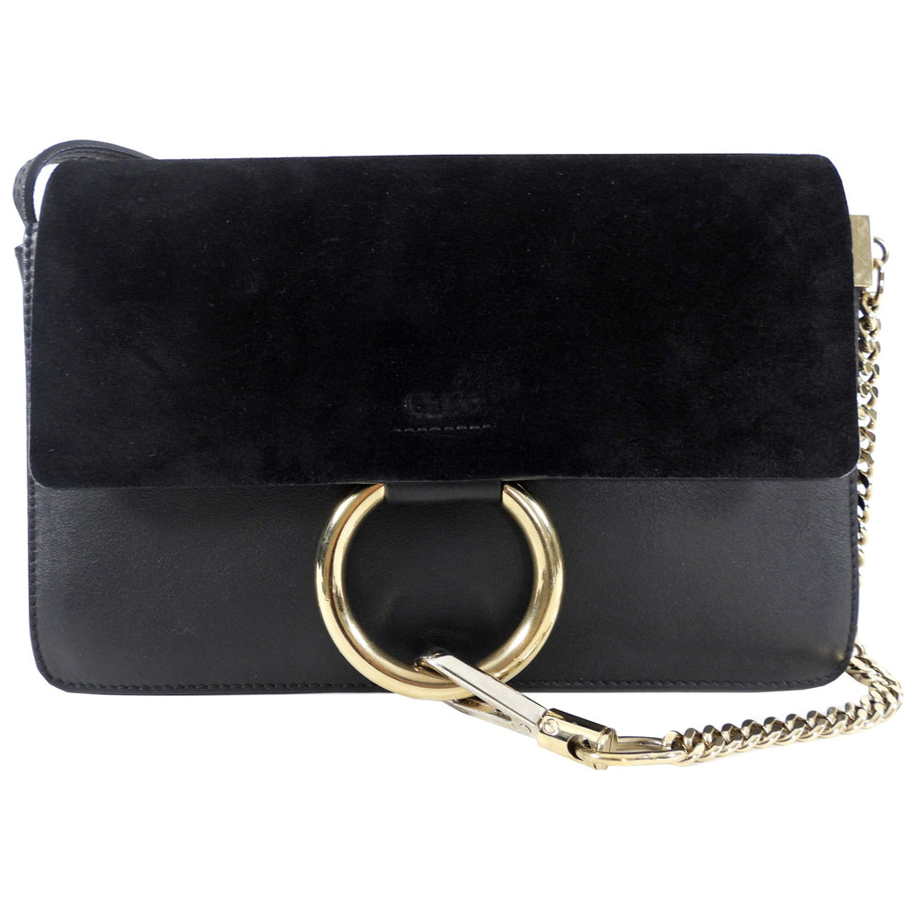 Chloe Faye Black Small Crossbody Bag
