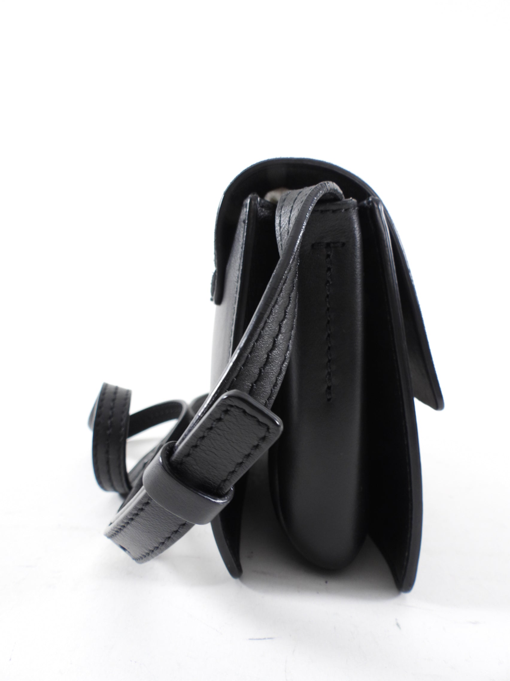 Chloe Faye Small East West Black Suede Leather Crossbody Bag