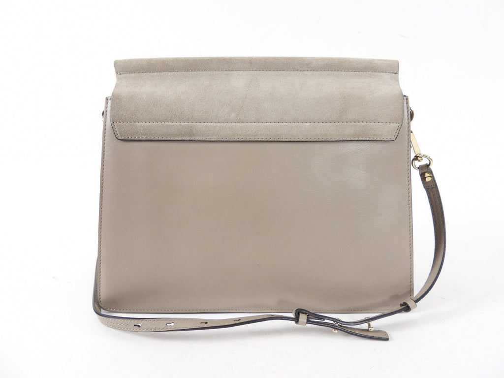 Chloe Faye Medium Shoulder Bag in Light Taupe