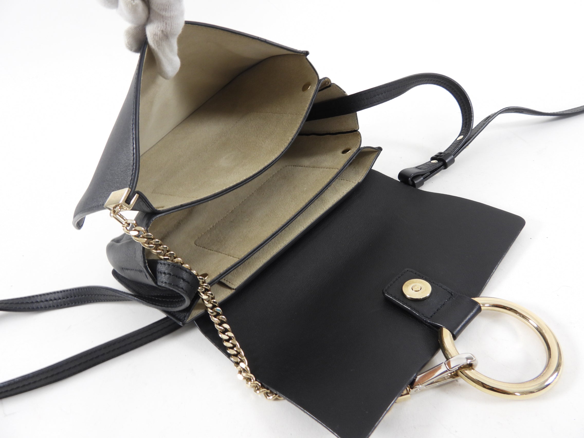 Chloe Faye Black Small Crossbody Bag