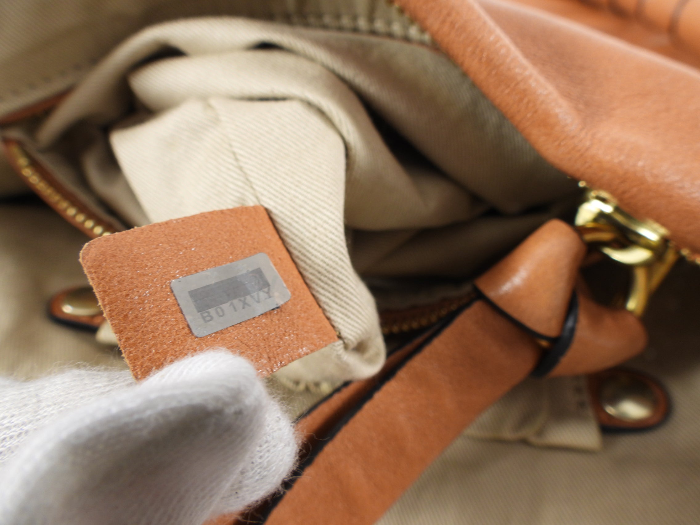 Chloe Tan Leather Large Marcie Two-Way Shoulder Bag