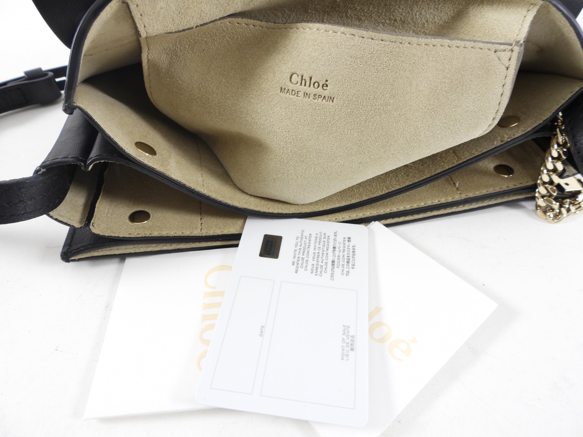 Chloe Faye Black Small Crossbody Bag