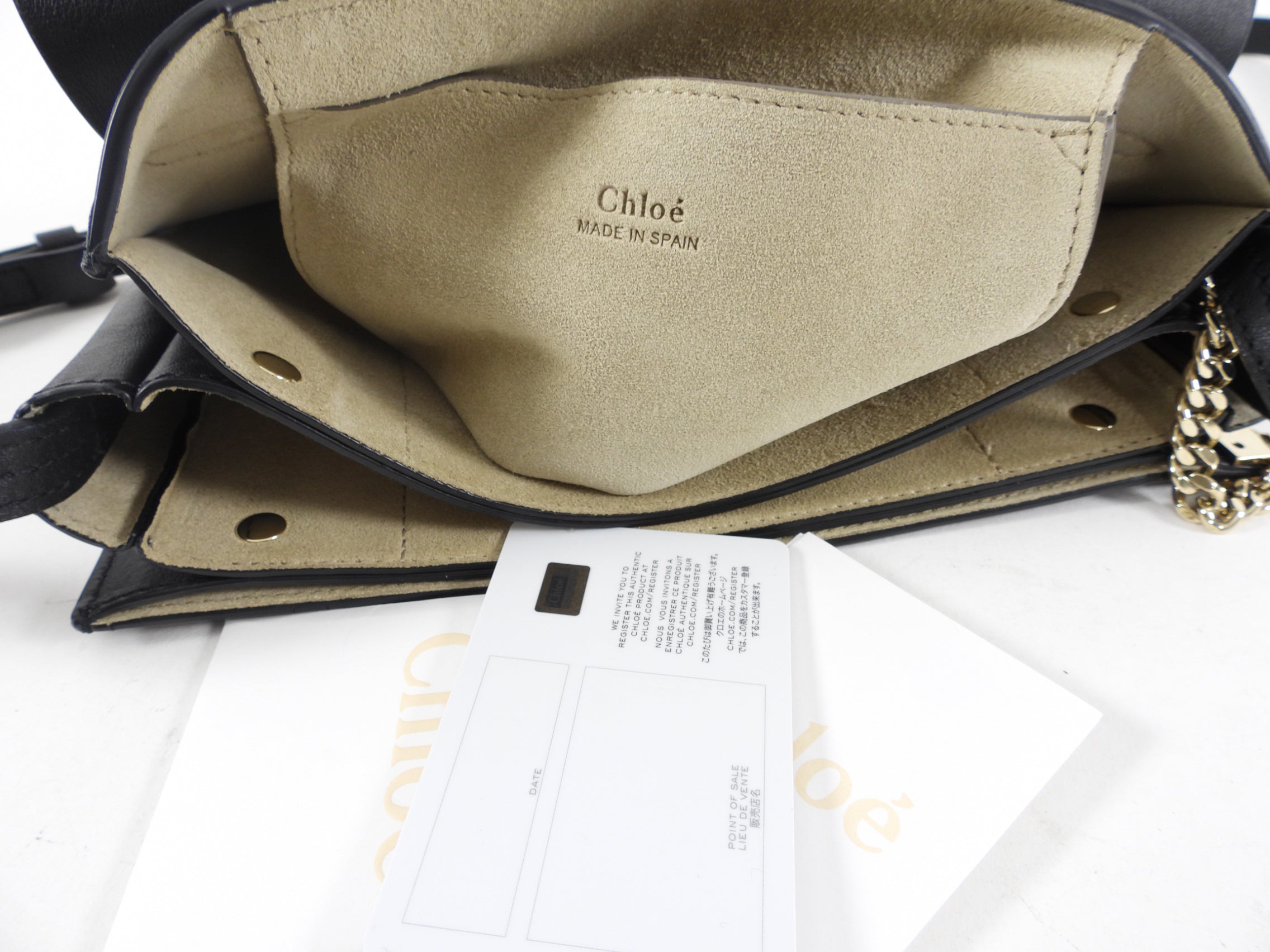 Chloe Faye Black Small Crossbody Bag