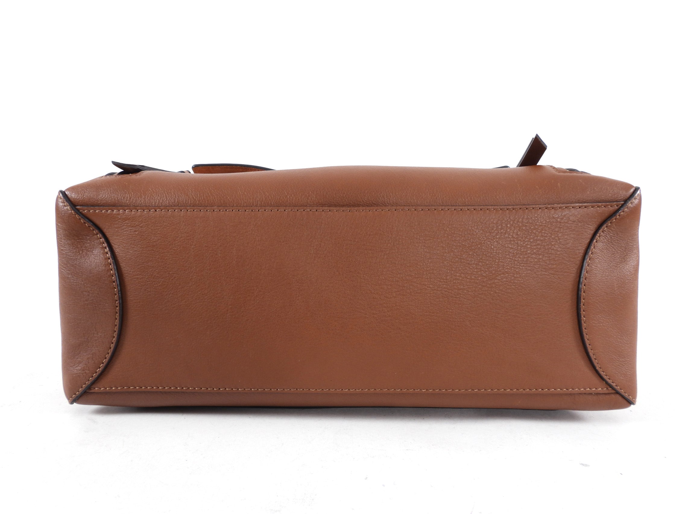 Chloe Faye Day Medium Double Carry Bag in Tan Leather