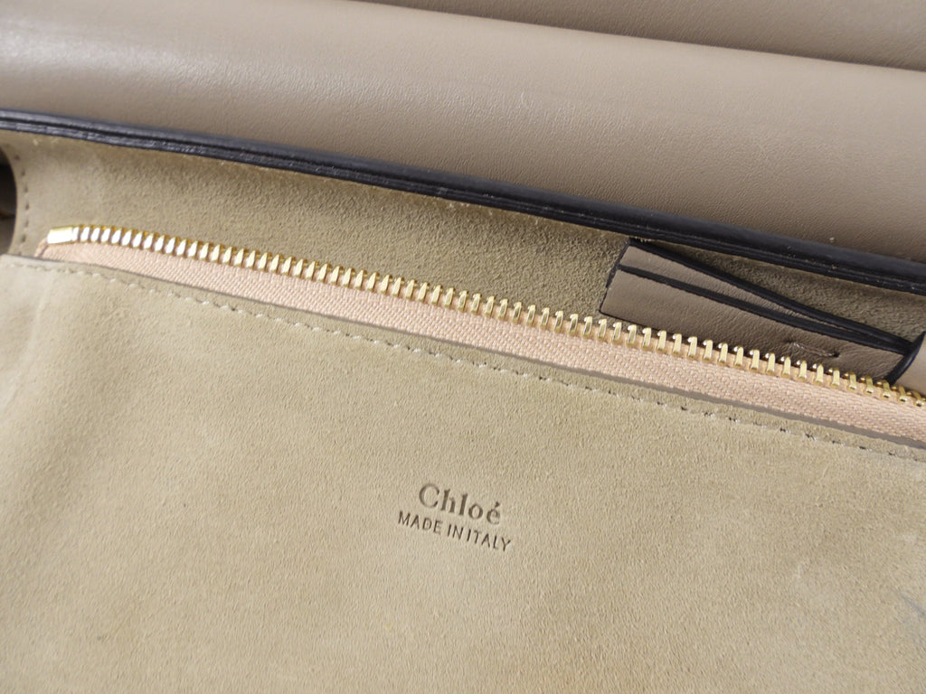 Chloe Faye Medium Shoulder Bag in Light Taupe