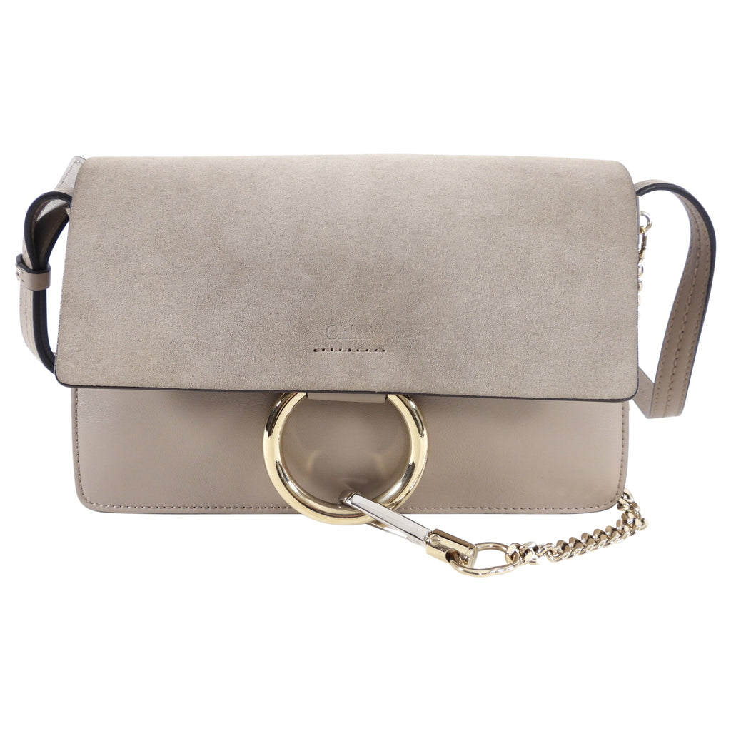 Chloe Faye Light Taupe Small Crossbody Bag