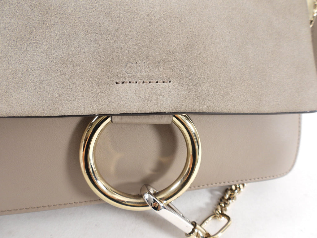 Chloe Faye Light Taupe Small Crossbody Bag