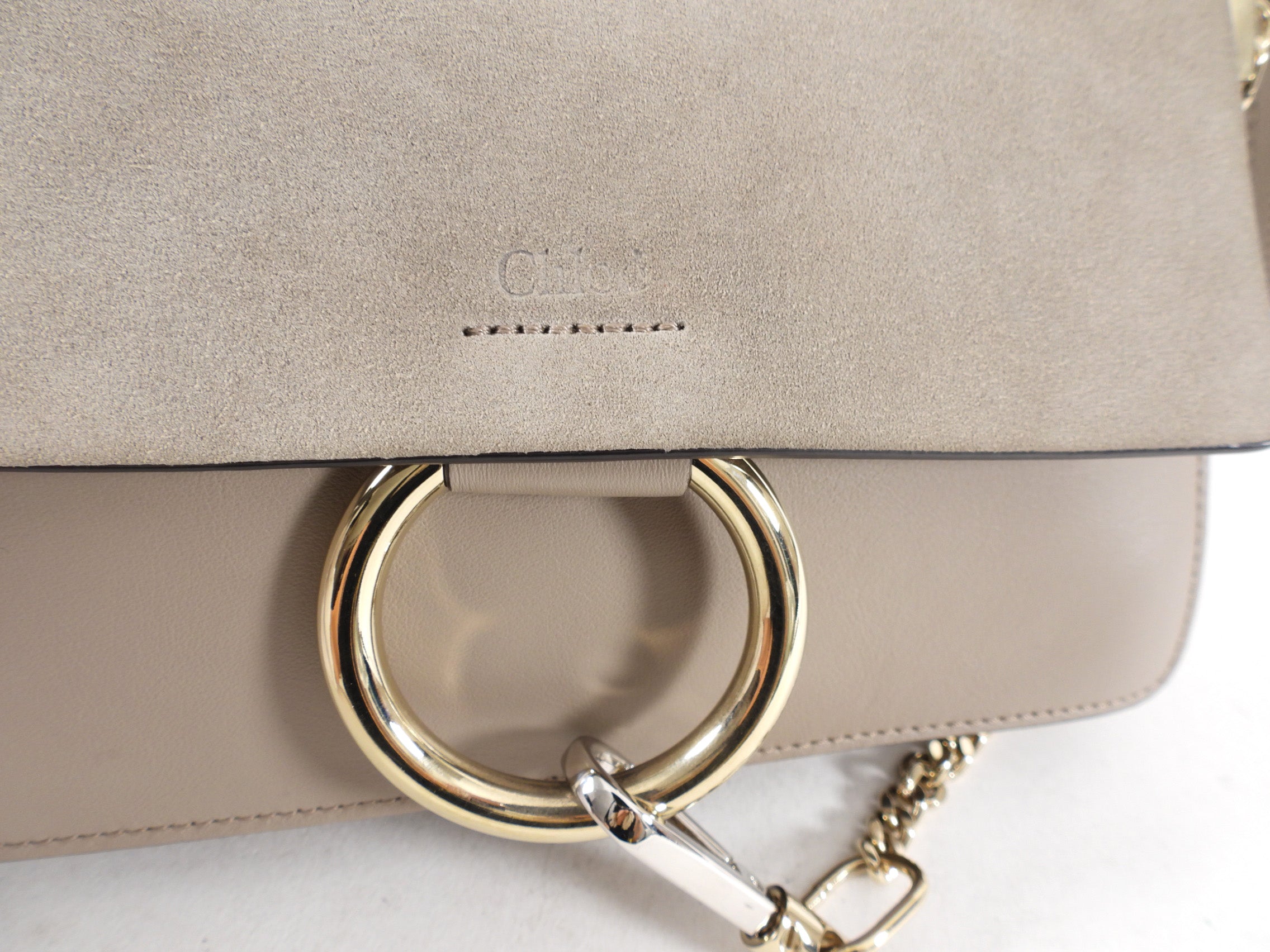 Chloe Faye Light Taupe Small Crossbody Bag