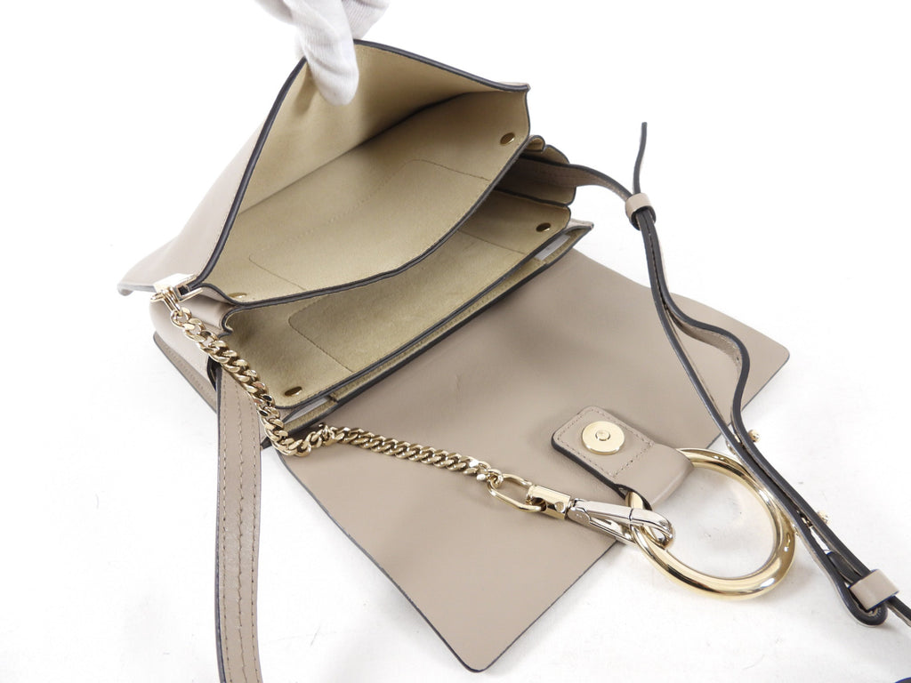 Chloe Faye Light Taupe Small Crossbody Bag