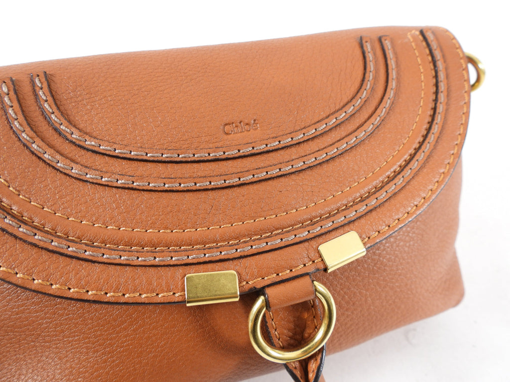 Chloe Tan Mini Marcie Crossbody Bag
