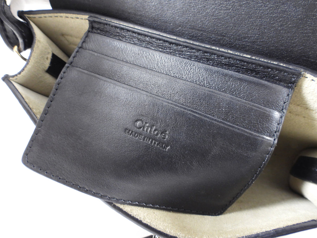 Chloe Black Mini Faye Wallet on Strap Crossbody Bag