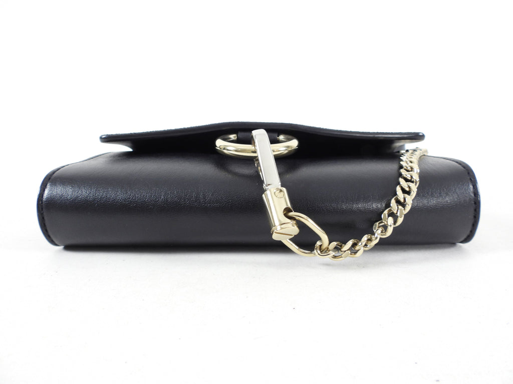 Chloe Black Mini Faye Wallet on Strap Crossbody Bag