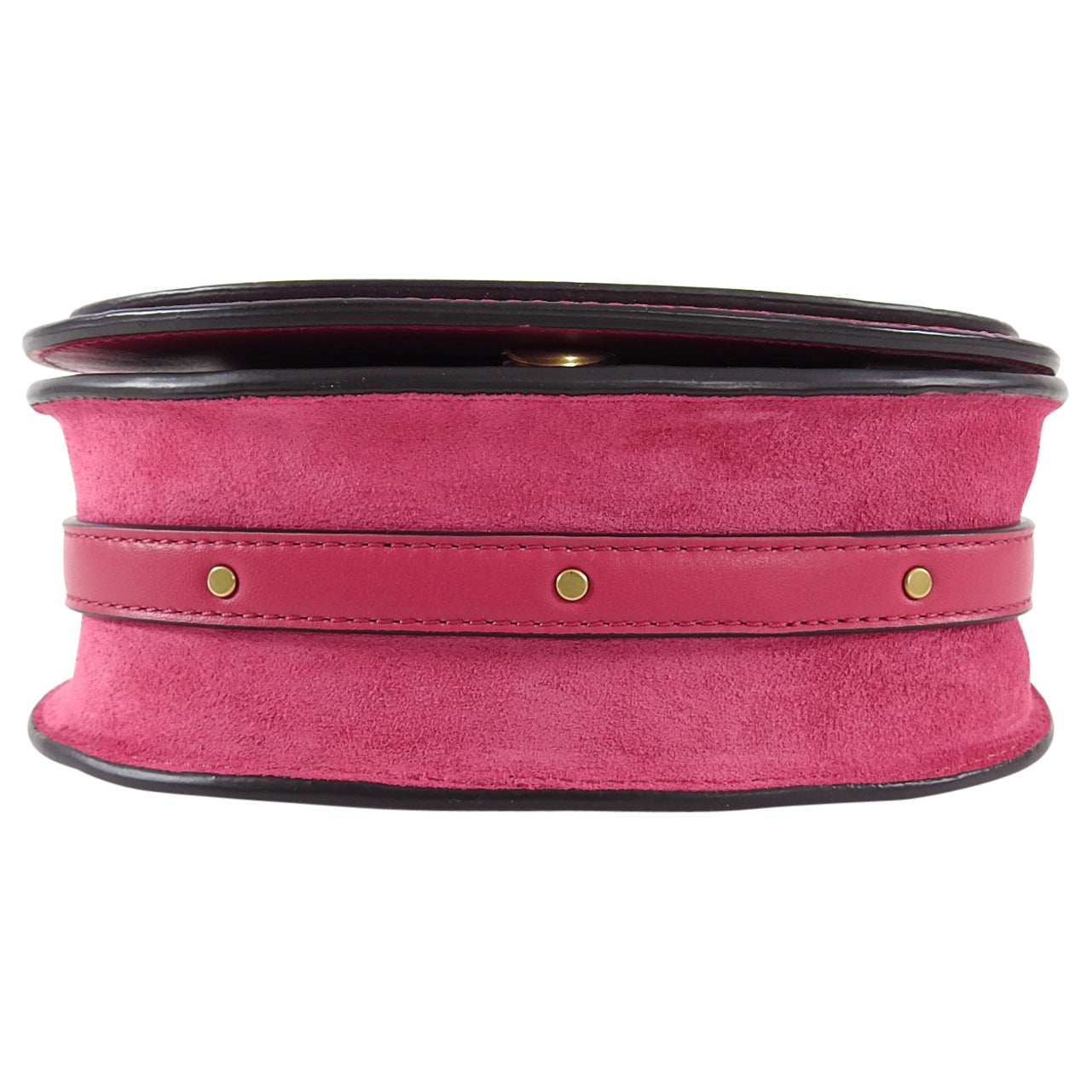 Chloe Small Cherry Pink Fuchsia Croc Embossed Nile Bracelet Bag