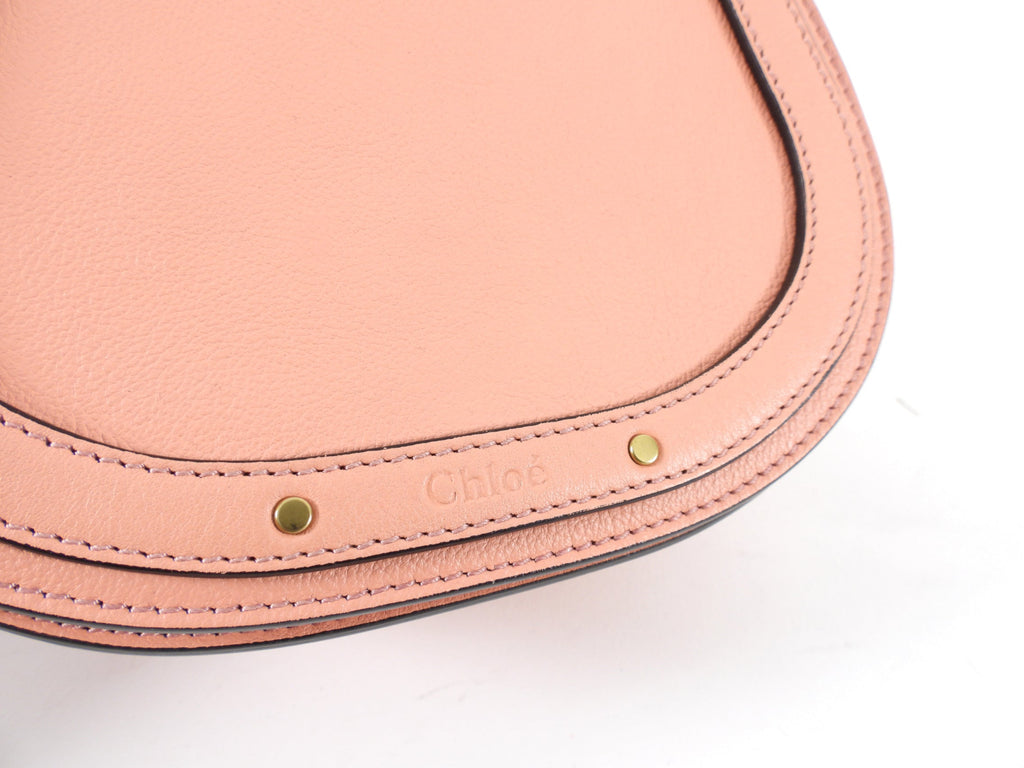 Chloe Light Pink Nile Bracelet Bag with Crossbody Shoulder Strap