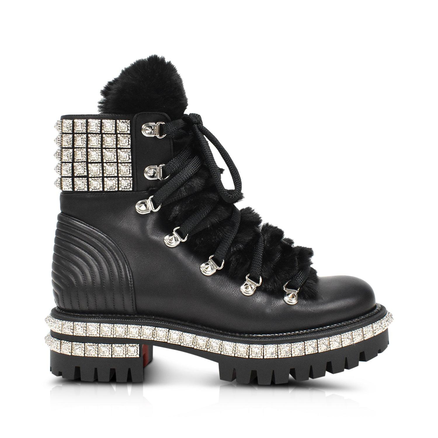 Christian Louboutin 'Yetti Donna Fur Spike' Boots - Women's 37