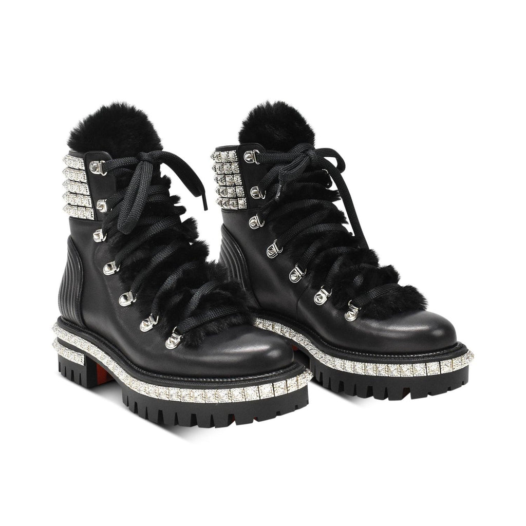 Christian Louboutin 'Yetti Donna Fur Spike' Boots - Women's 37