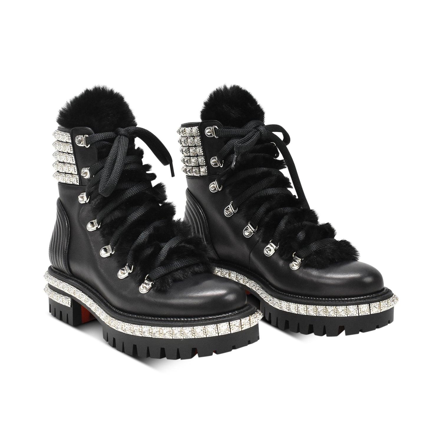 Christian Louboutin 'Yetti Donna Fur Spike' Boots - Women's 37