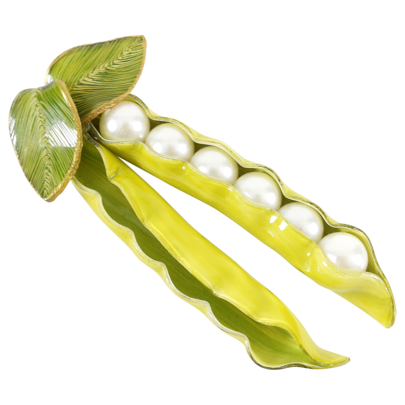 Cilea Paris Vintage Large Novelty Peas Brooch