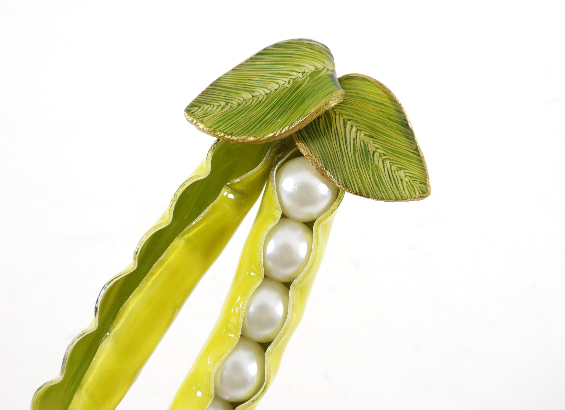 Cilea Paris Vintage Large Novelty Peas Brooch