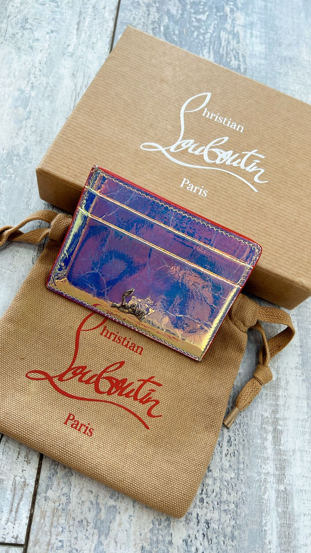 CHRISTIAN LOUBOUTIN LEATHER PRINTED  HOLDER