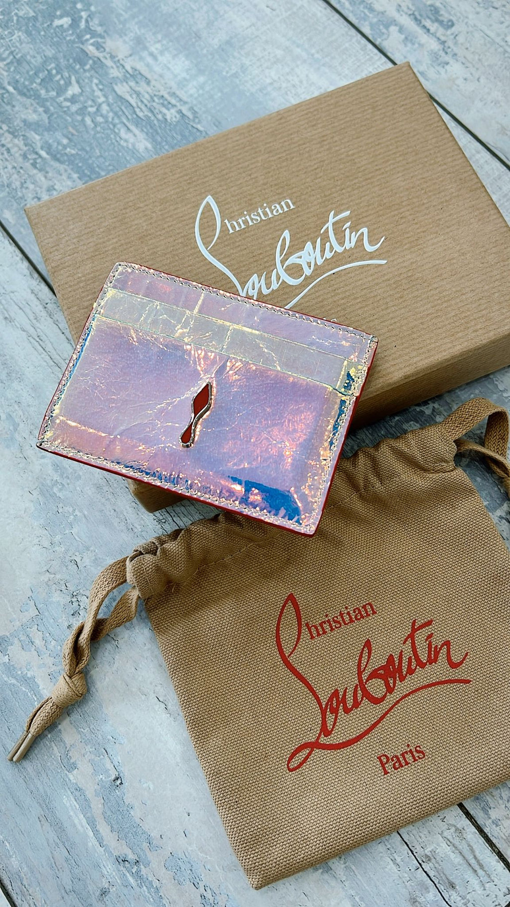 CHRISTIAN LOUBOUTIN LEATHER PRINTED  HOLDER