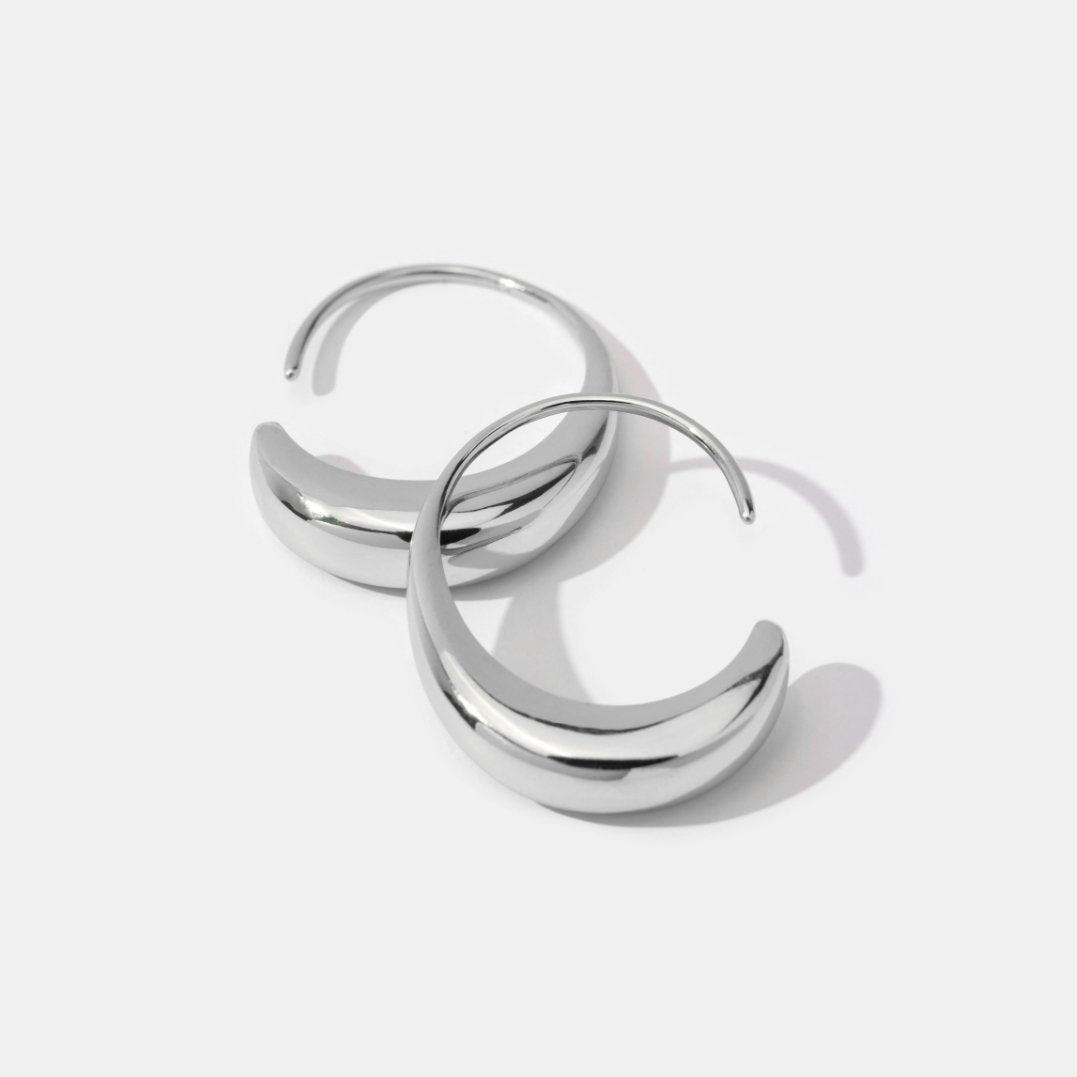 Classic Drop Hoop Earrings