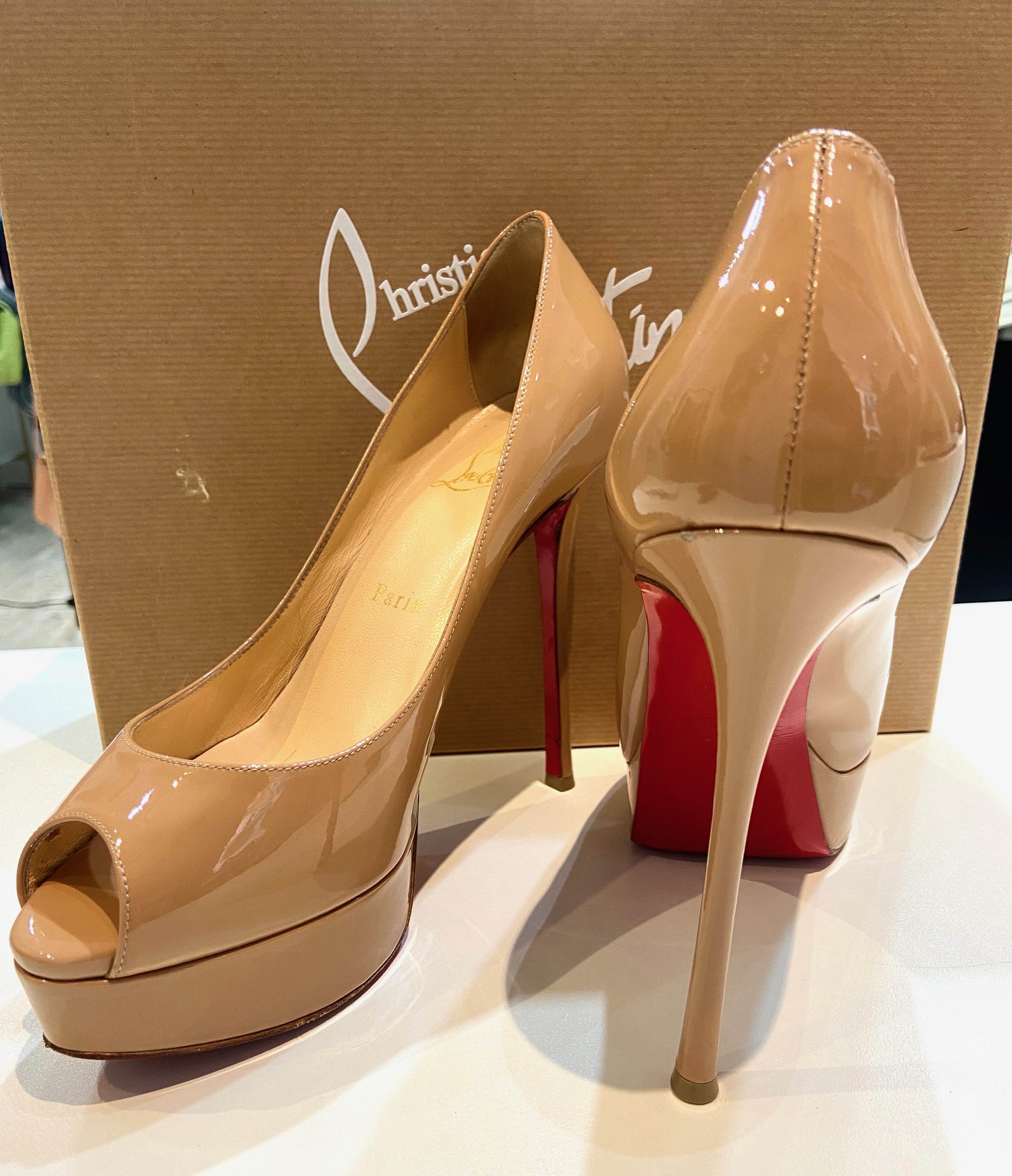 CHRISTIAN LOUBOUTIN PEEP TOE PUMPS